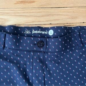 Betabrand Navy Patterned Pants